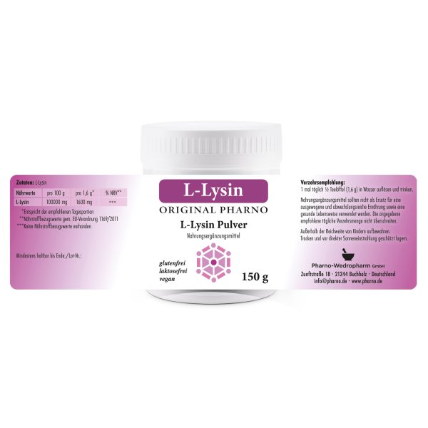 L-Lysin 150g Etikett